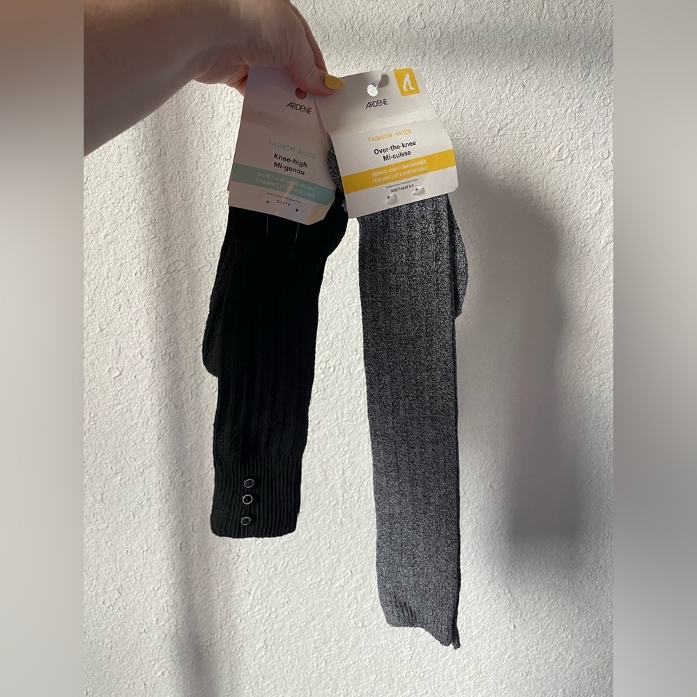 ARDENE 2 pairs knee high and over knee socks